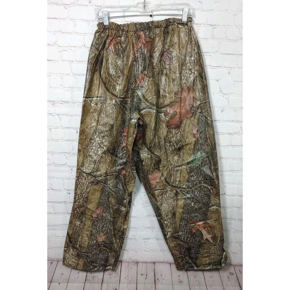 Huntworth Camouflage Rain Pants Elastic Waist Waterproof Men Large PVC Material